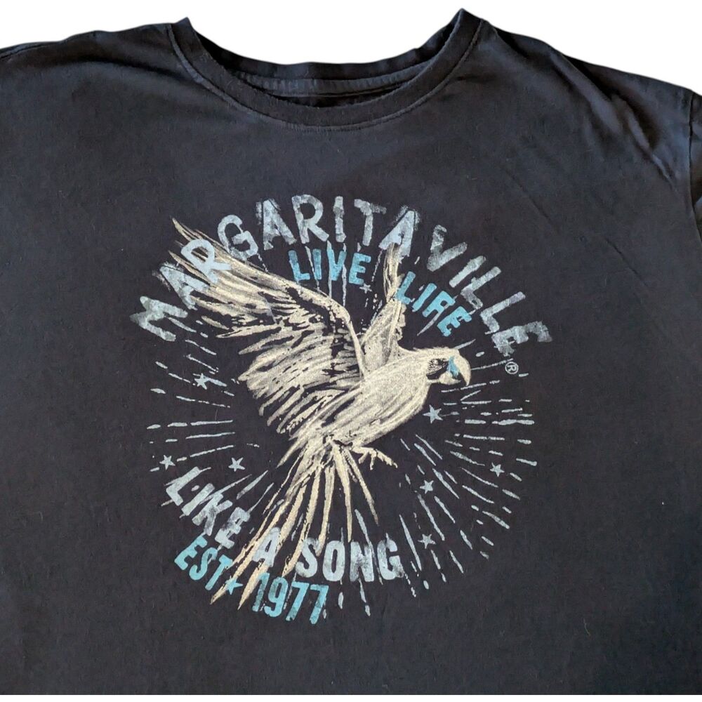 Margaritaville T-Shirt Mens Size XXL Live Life Like A Song Jimmy Buffet BLUE